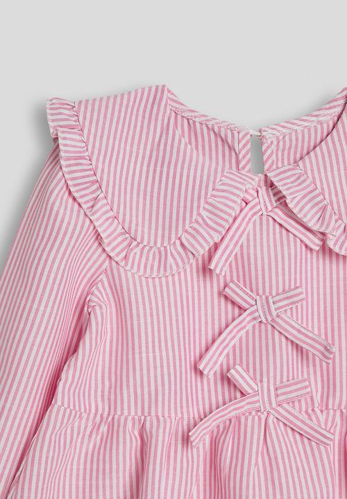 Pop Candy - Peter pan collar blouse with pants - pink stripes