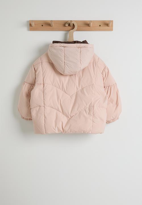 Pop Candy - Puffer jacket with sling bag - light pink