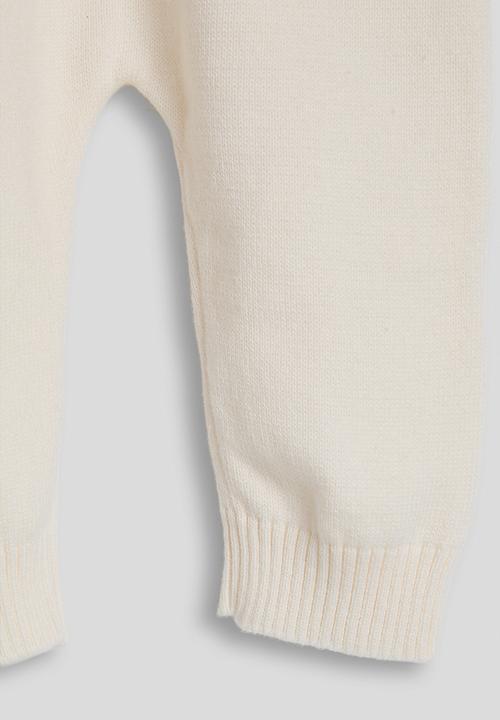 Pop Candy - Knit peplum cardigan & joggers - cream