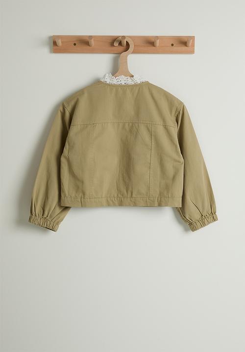 Pop Candy - Cropped co-ord shacket - khaki