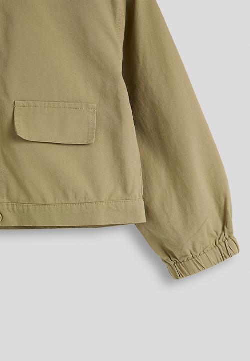 Pop Candy - Cropped co-ord shacket - khaki