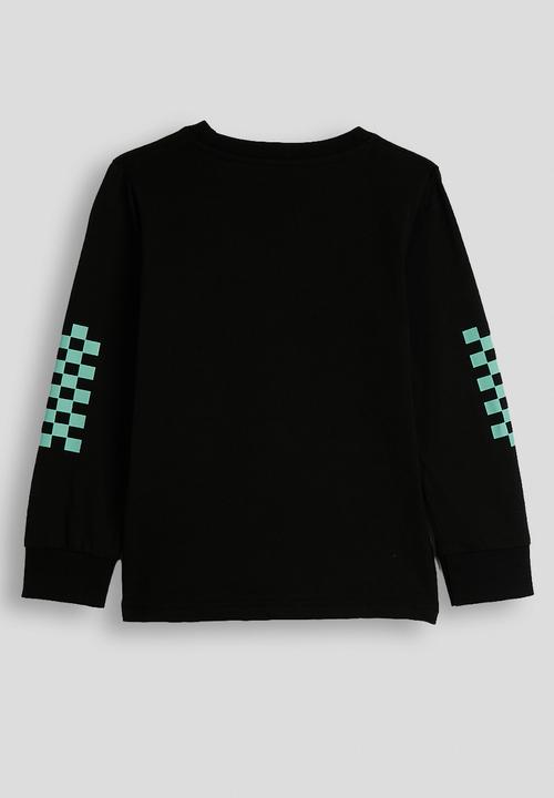 Pop Candy - Placement print sweat top - black