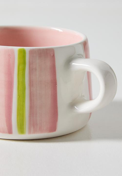 Urchin Art - Mug M - Pink stripes