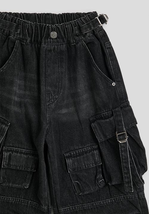 Pop Candy - Cargo jeans with multi-functional pockets - black