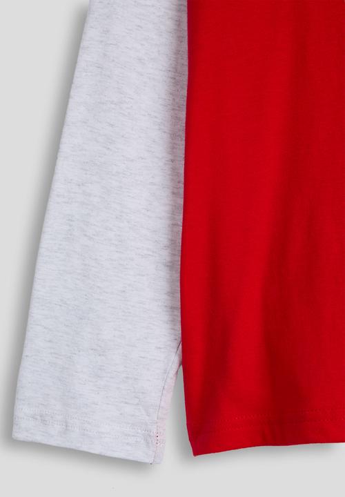 Pop Candy - Raglan sleeve top - red/white smoke