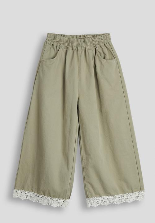 Pop Candy - Wide leg co-ord pants - green