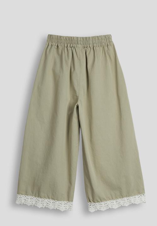 Pop Candy - Wide leg co-ord pants - green