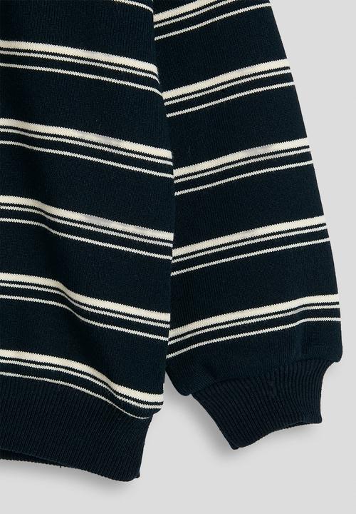 Pop Candy - Rugby jersey-style sweatshirt - navy/cream stripes