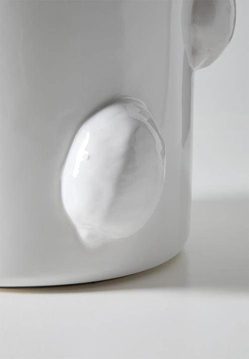 Urchin Art - Lemon Vase - White