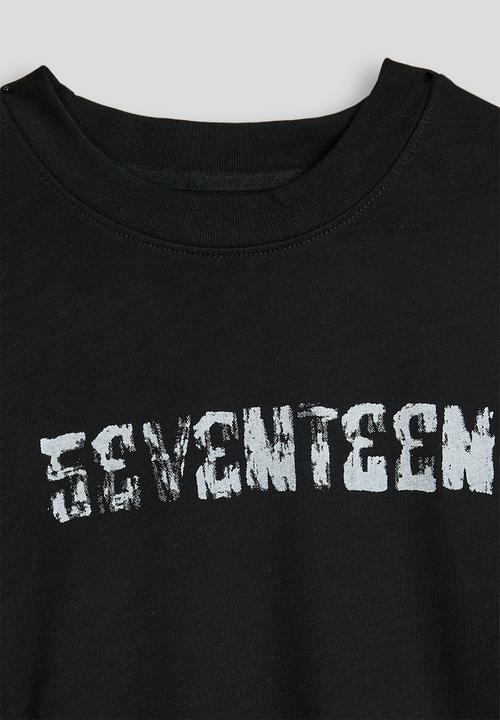 Pop Candy - Long sleeved slogan tee - black