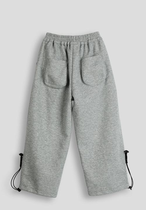 Pop Candy - Drawstring hem sweatpants - heather grey