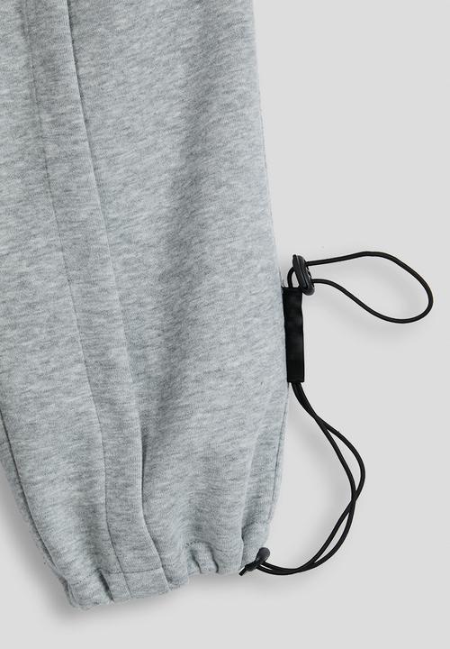 Pop Candy - Drawstring hem sweatpants - heather grey