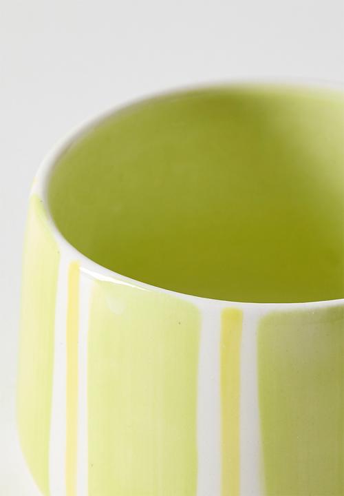 Urchin Art - Mug M - Lime stripes