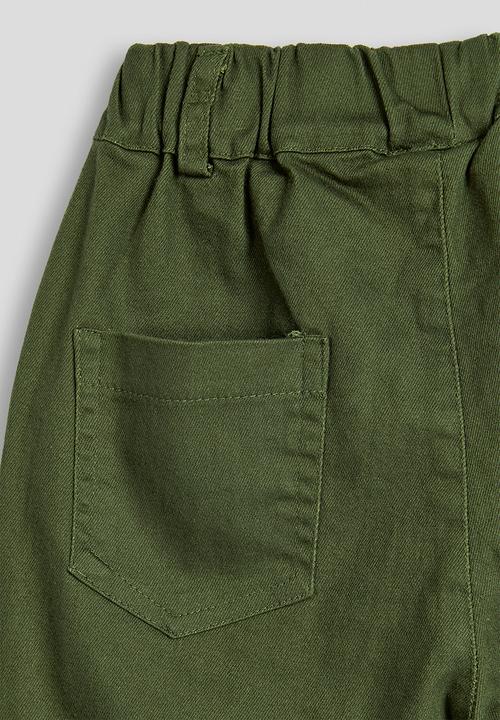 Pop Candy - Twill ear flap pants - moss green