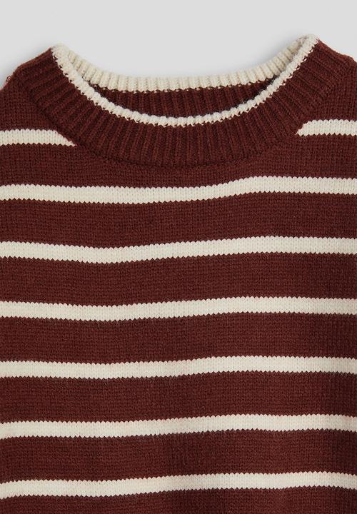 Pop Candy - Knit jersey - dark red/stripes