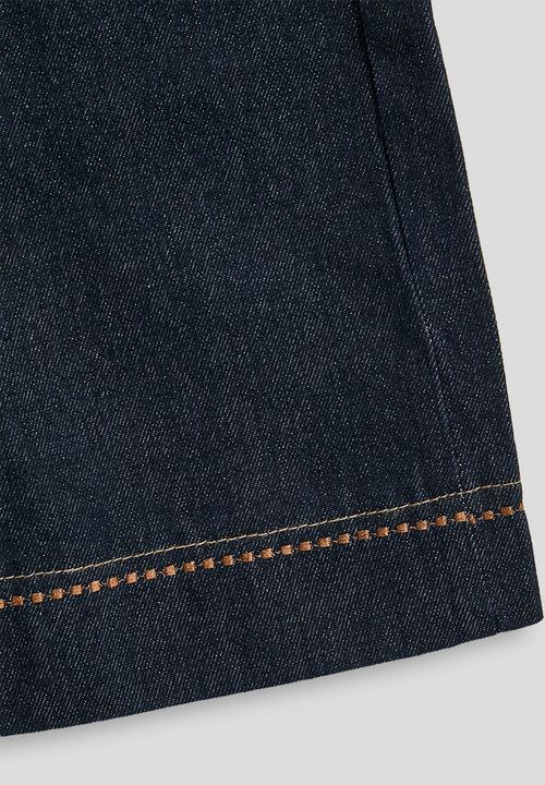 Pop Candy - Stitch detailed hem denim jeans - navy/copper