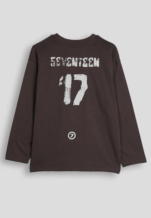 Pop Candy - Long sleeved slogan tee - dark mocha