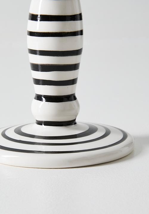 Urchin Art - Candle Holder - White & Black