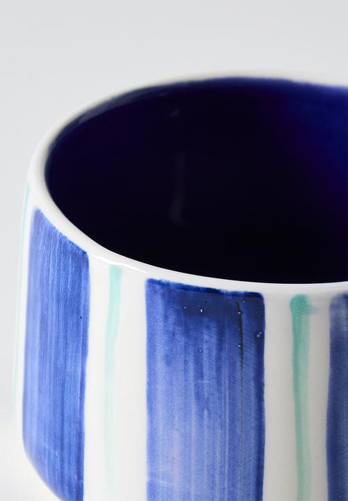 Urchin Art - Mug M - Blue stripes