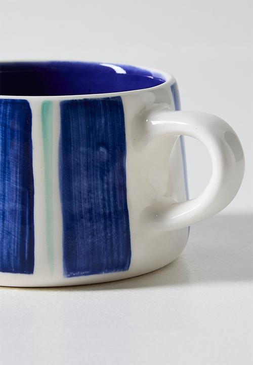 Urchin Art - Mug M - Blue stripes