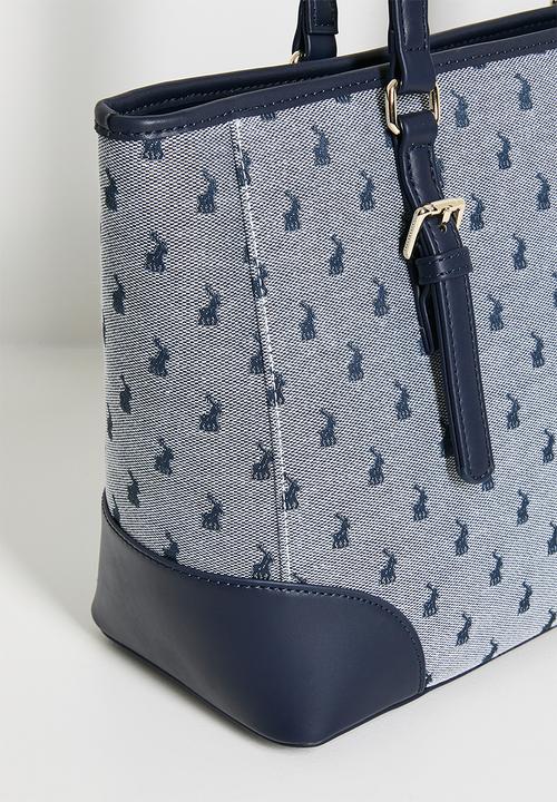 POLO - Jacquard market tote bag - navy