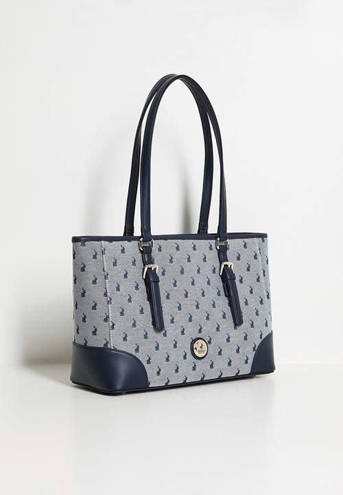 POLO - Jacquard market tote bag - navy