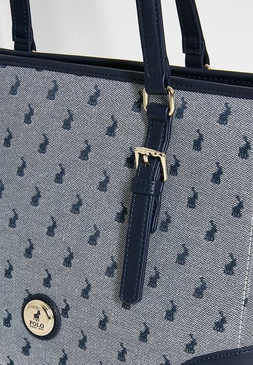 POLO - Jacquard market tote bag - navy