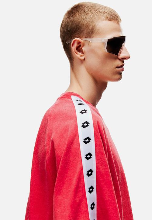 H&M - Lotto H&M: Oversized fit cotton T-shirt - red/lotto