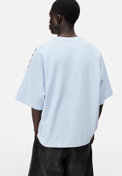 H&M - Lotto H&M: Oversized fit cotton T-shirt - light blue/lotto