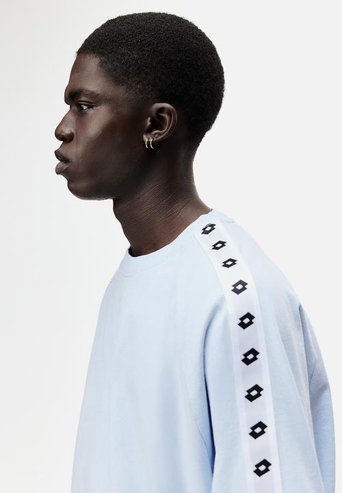 H&M - Lotto H&M: Oversized fit cotton T-shirt - light blue/lotto