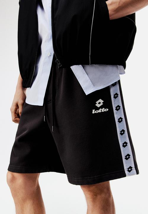 H&M - Lotto H&M: Regular fit sweatshorts - black/lotto