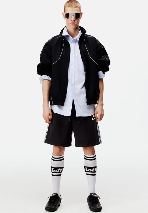 H&M - Lotto H&M: Regular fit sweatshorts - black/lotto