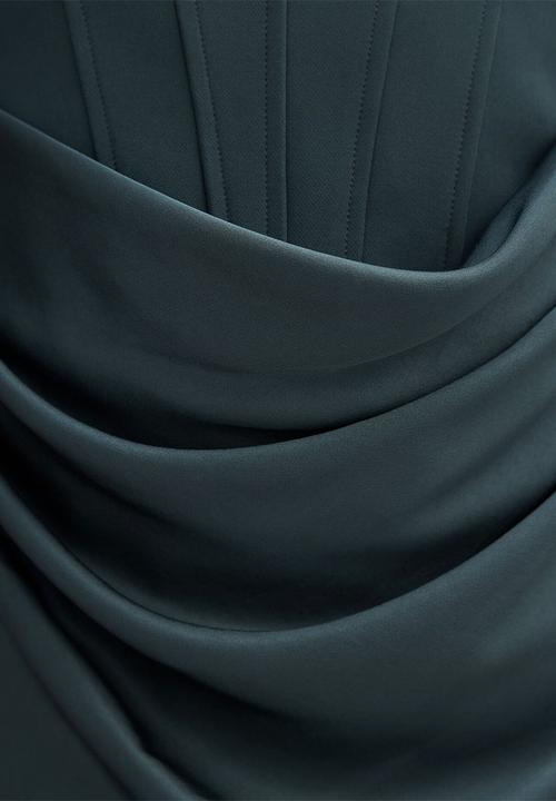 Forever New - Isra Drape Strapless Maxi Dress - Crystal Teal