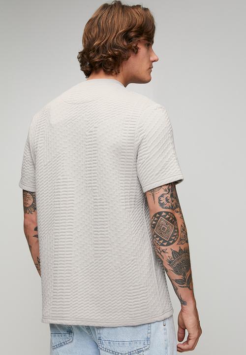 Brave Soul - Oversized Fit Crew Neck Tshirt - Silver Grey