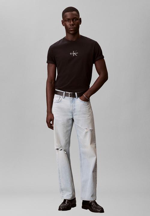 Calvin Klein - Ss 30S Micro Monologo Graphic Tee - Black