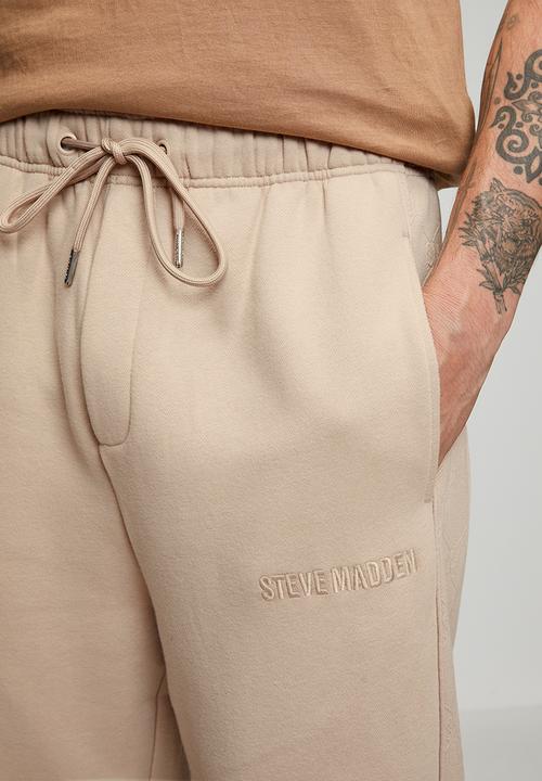Steve Madden - Mens Ezra Embossed Jogger - Neutral/ Stone