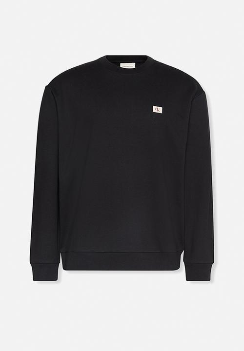 Calvin Klein - Ls 350Terry Eu Whsl Badge Crewneck - Black