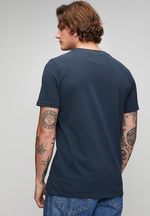 Superdry. - Heritage Brand Relaxed Tee - Eclipse Navy