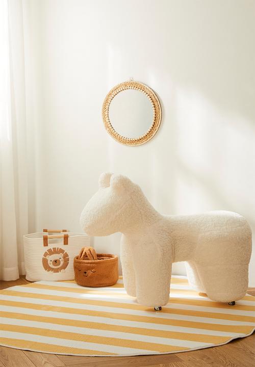 Pop Candy - Circular rug - yellow stripes