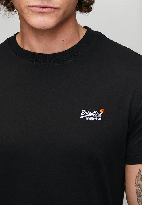 Superdry. - Essential Contrast Emb Tee - Black