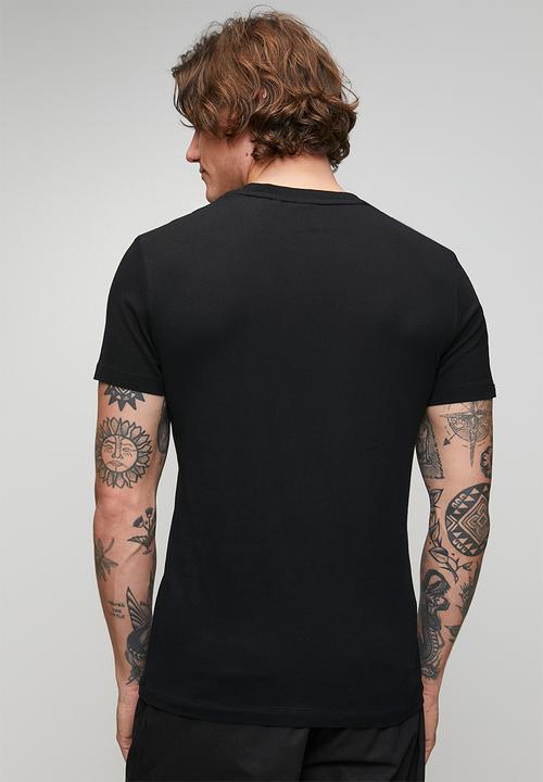Superdry. - Essential Contrast Emb Tee - Black