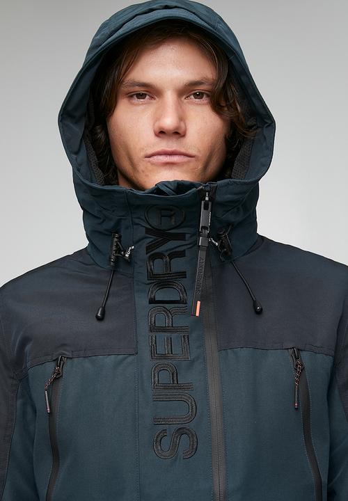 Superdry. - Colour Block Windbreaker Jkt - Blue Graphite