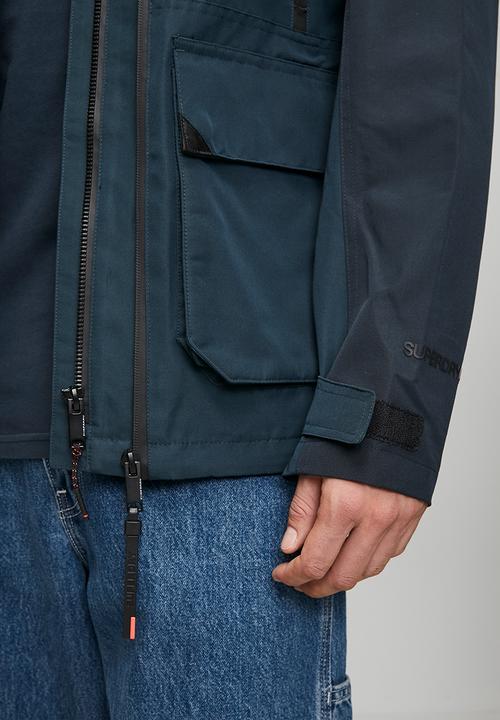 Superdry. - Colour Block Windbreaker Jkt - Blue Graphite