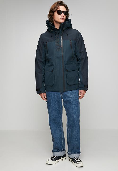 Superdry. - Colour Block Windbreaker Jkt - Blue Graphite
