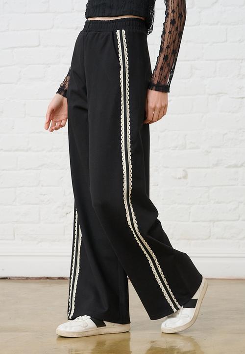 Me&B - Contrast Ponti Pant - Black