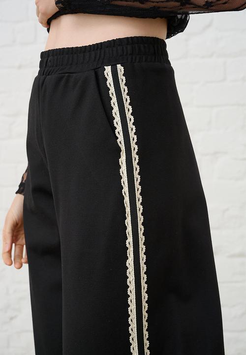 Me&B - Contrast Ponti Pant - Black
