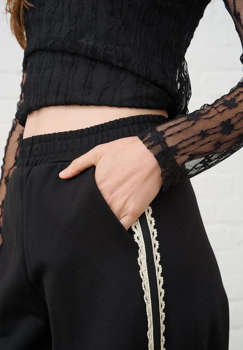 Me&B - Contrast Ponti Pant - Black