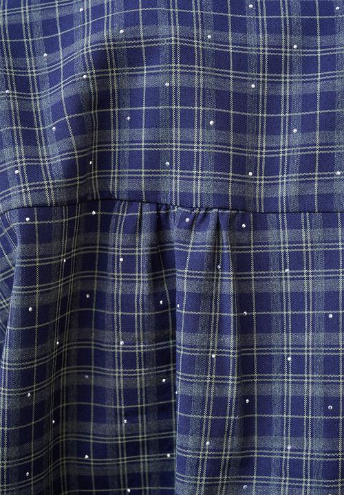 Me&B - Bow Check Shirt - Green