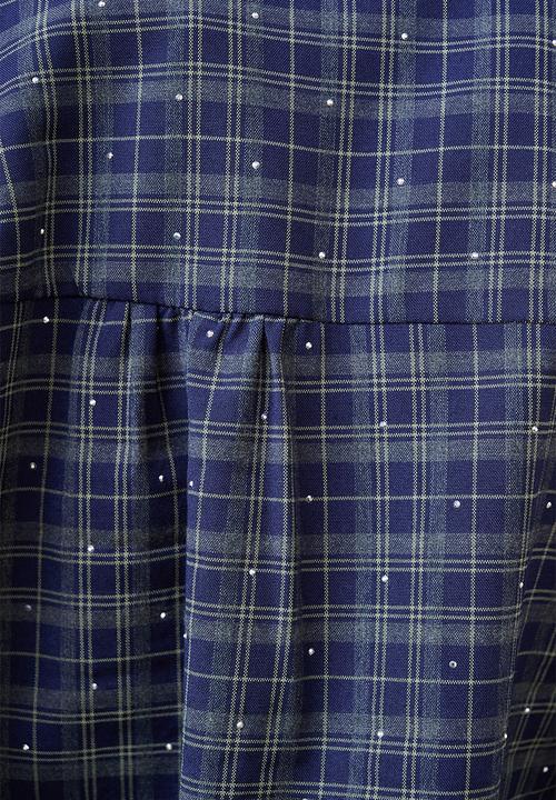 Me&B - Bow Check Shirt - Green