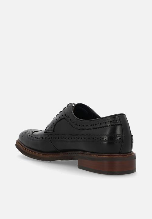 POLO - Wingcap Brogue Gibson Lace Up - Black leather